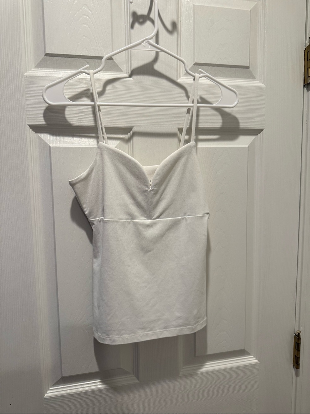 Susana Monaco White V-Neck Spaghetti Strap Cami